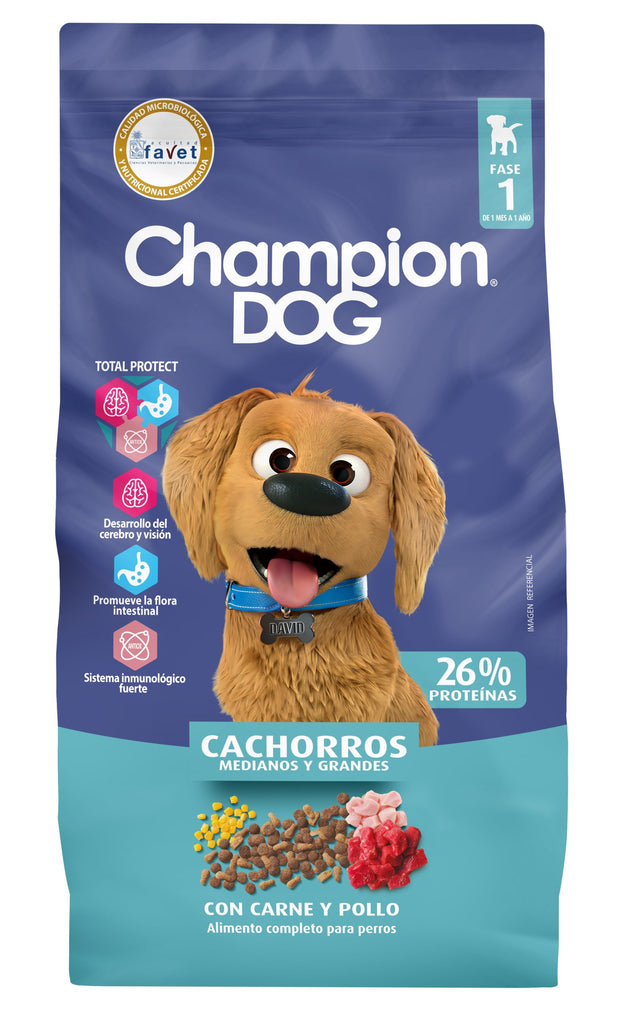 Champion Dog Cachorro Raza Mediana y Grande 19.5 Kg