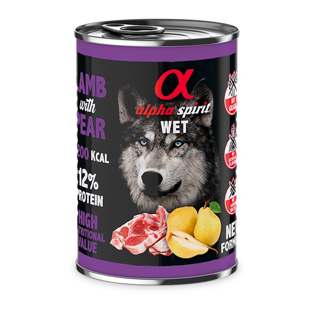 Alpha Spirit Paté Cordero con Pera para Perros 400 g