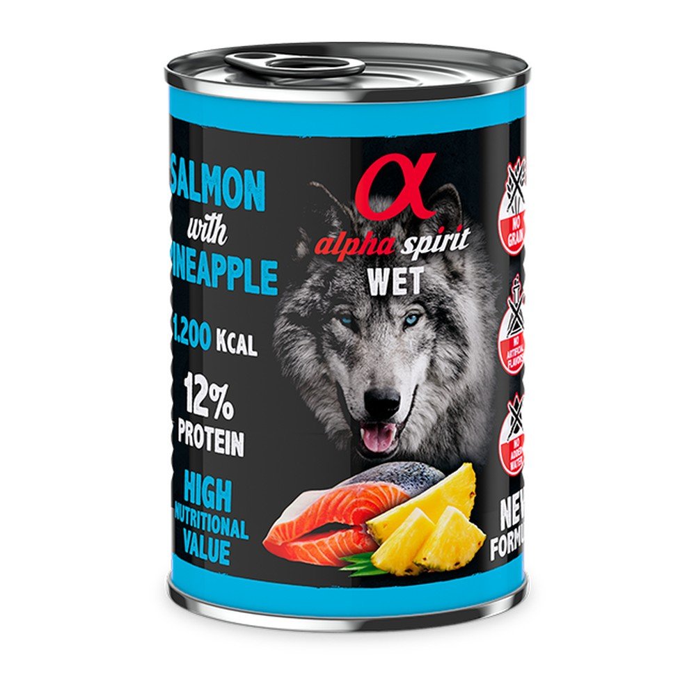 Alpha Spirit Paté Salmón con Piña para Perros 400 g