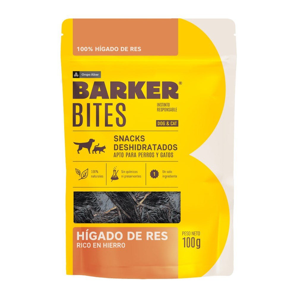 Barker Bites Hígado de Res 100 g