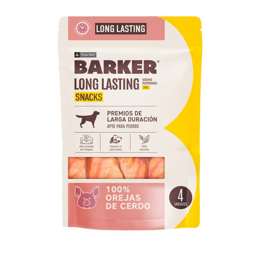 Barker Long Lasting Orejas de Cerdo (4 unidades)