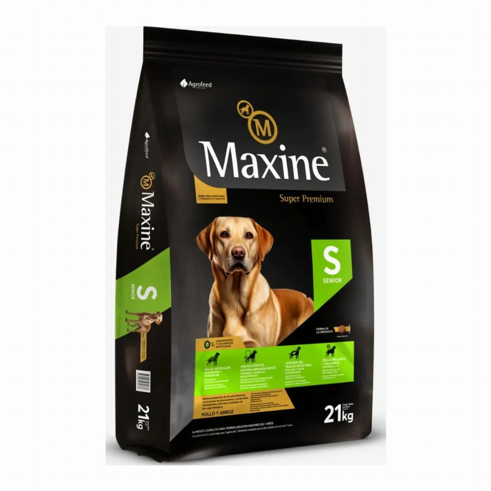Maxine Super Premium Senior pollo y arroz 21 kg