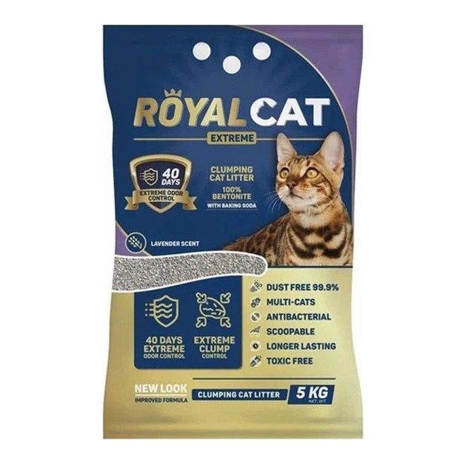 Arena sanitaria Royal Cat Extreme aglomerante 5 kg